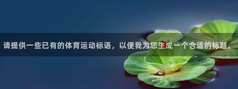 凯发官方正版app娱乐:请提供一些已有的体育运动标语,以便我